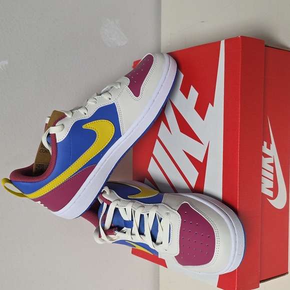 Nike Court Borough Low Recraft BG Sweet Beet/Bright Citron Sz Wmns 7 IM2181 633